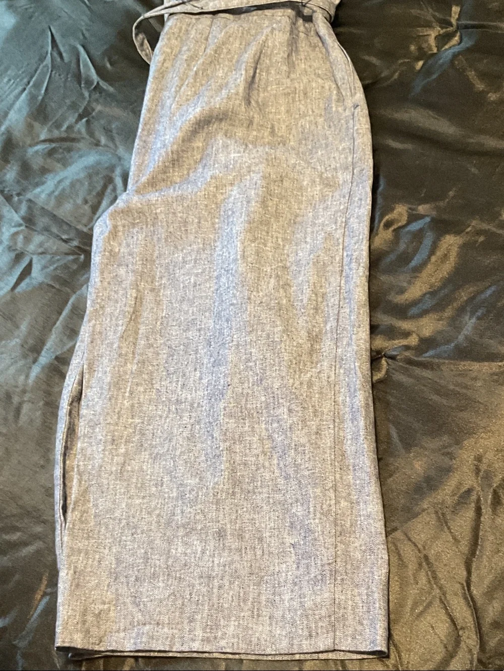 Banana Republic Sleeveless Linen-Blend Jumpsuit in Heather Blue